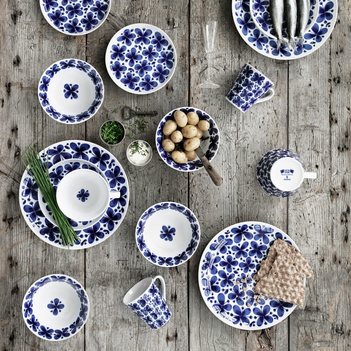 Mon Amie bord, wit-blauw Rörstrand