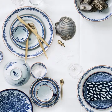 Ostindia bord - Blauw, Ø21 cm - Rörstrand