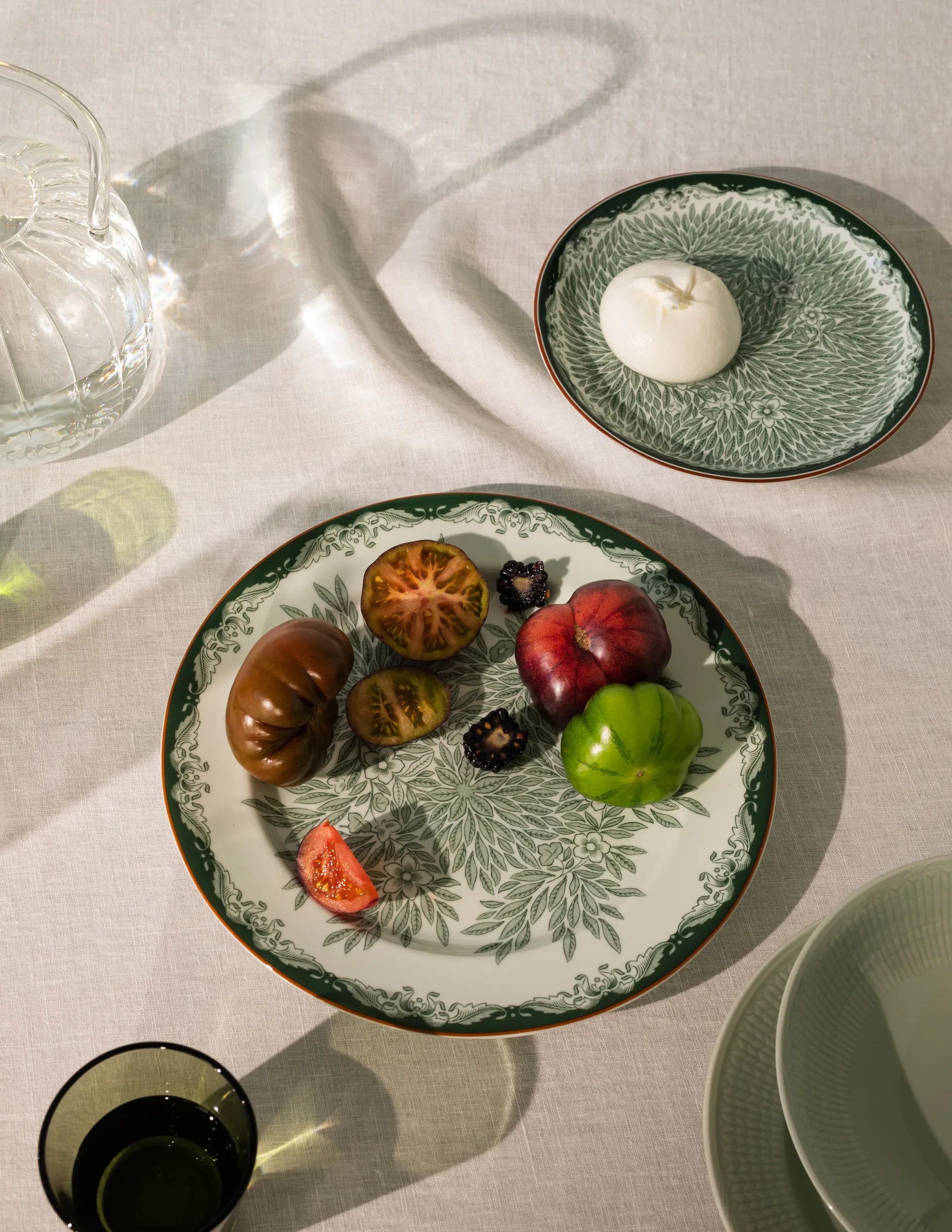 Ostindia Floris bordje Ø16 cm, Groen Rörstrand