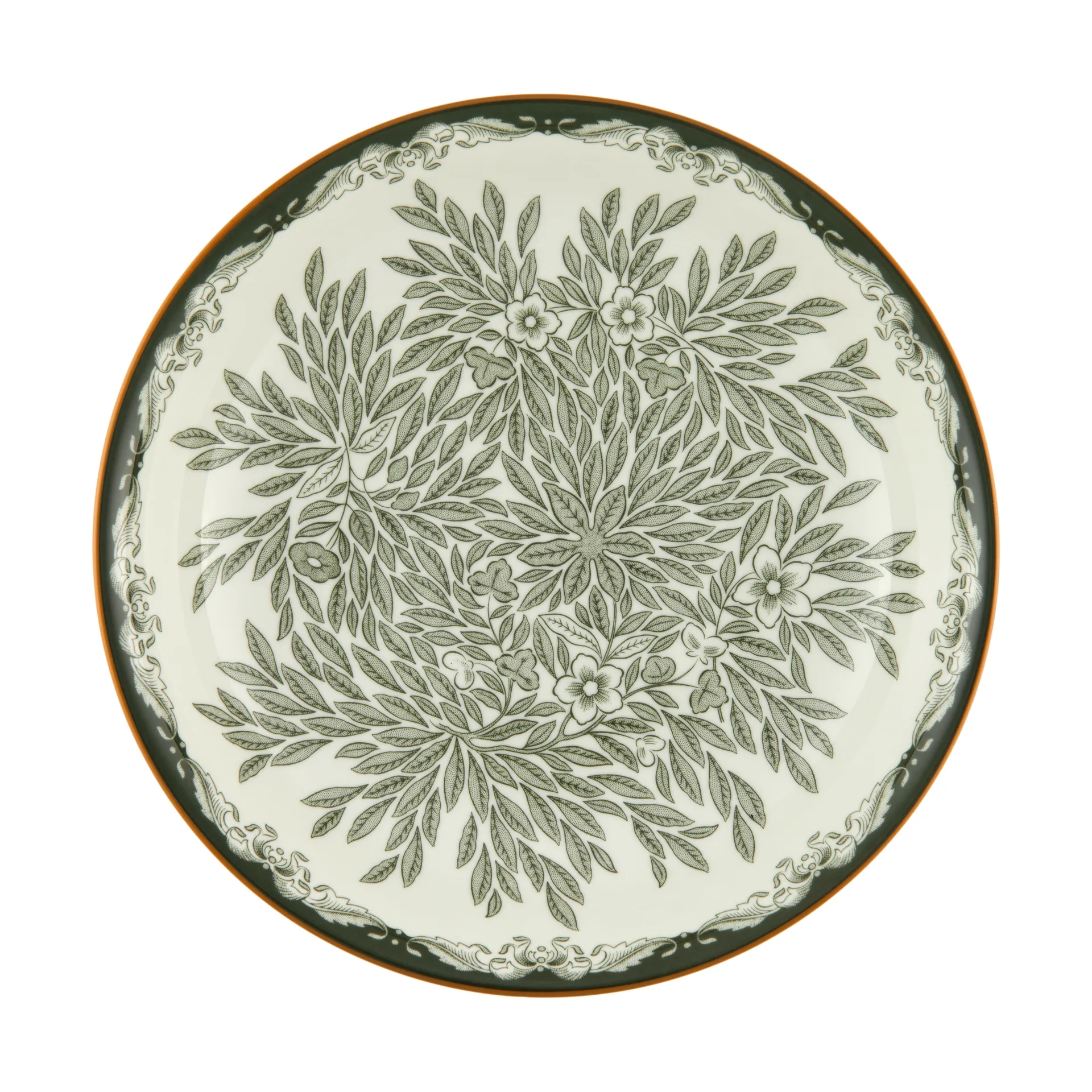 Ostindia Floris diep bord Ø22 cm, Groen Rörstrand