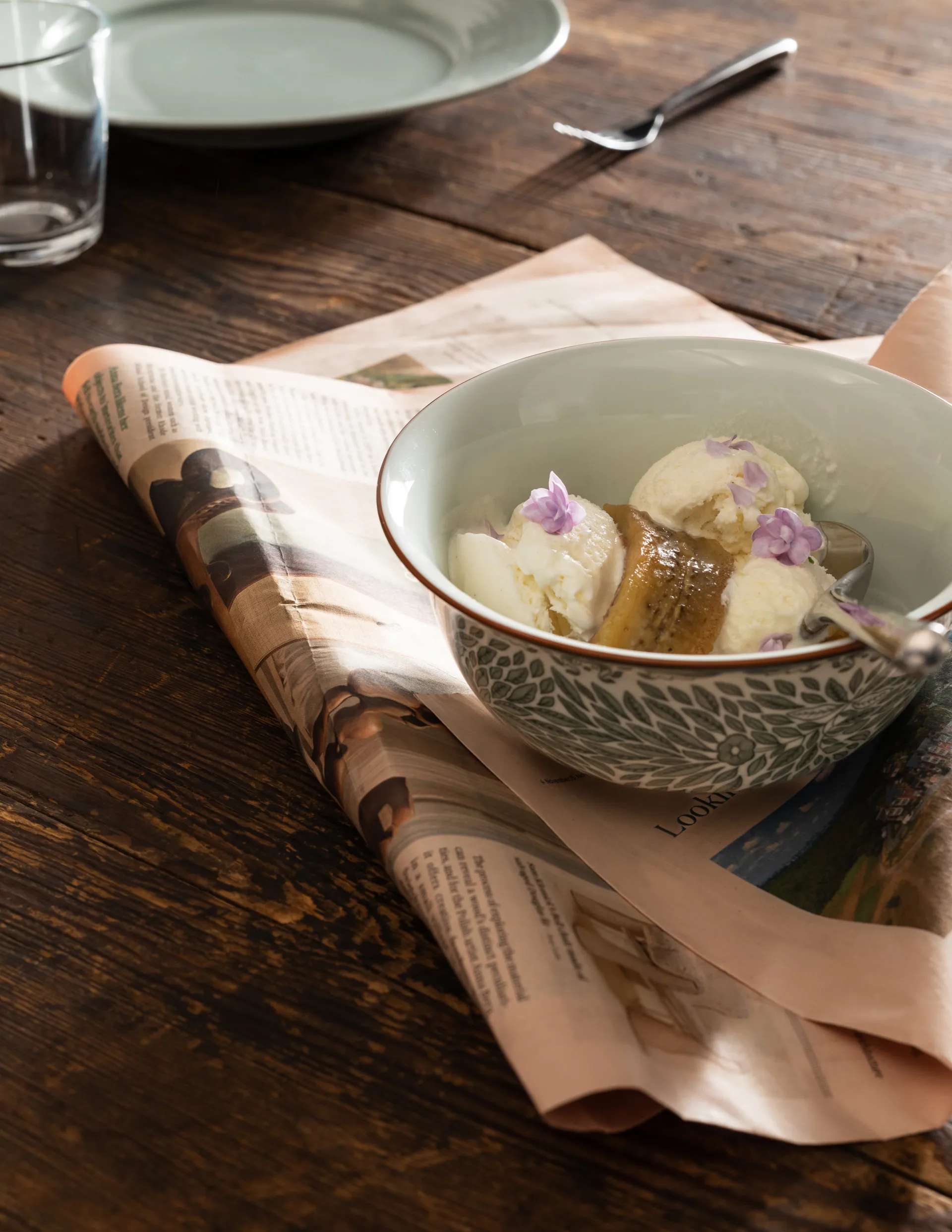 Ostindia Floris kom 50 cl, Groen Rörstrand