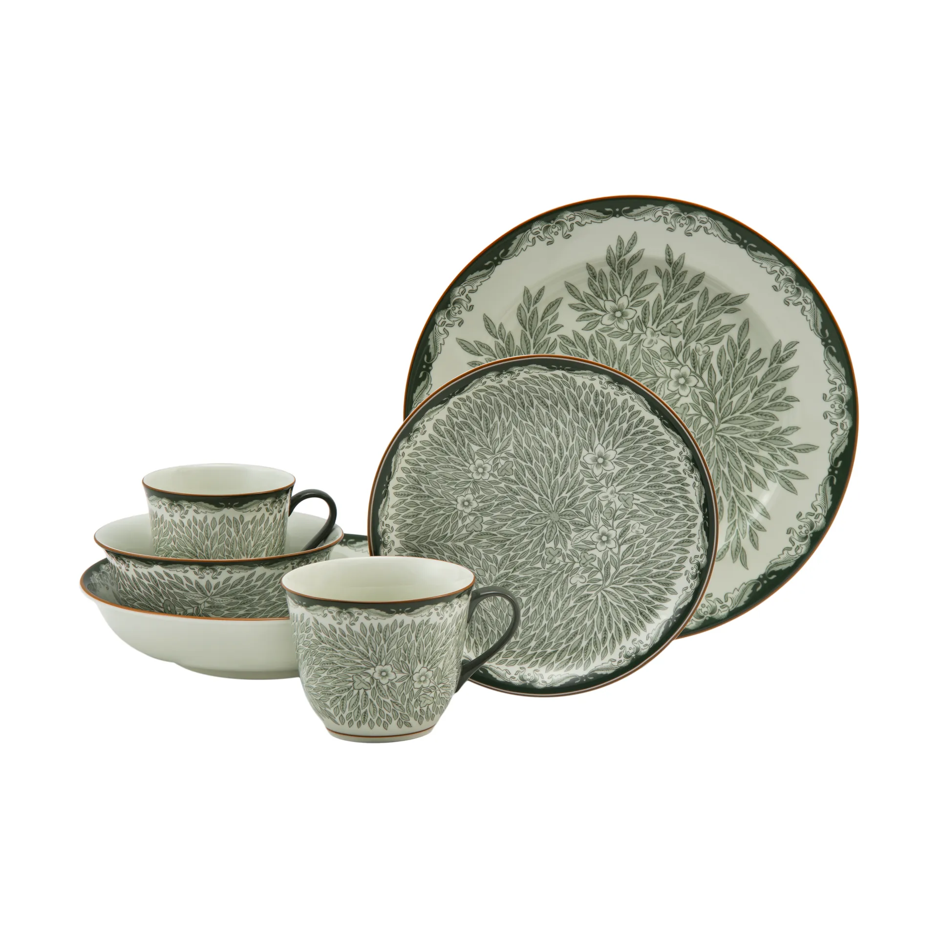 Ostindia Floris kom 50 cl, Groen Rörstrand