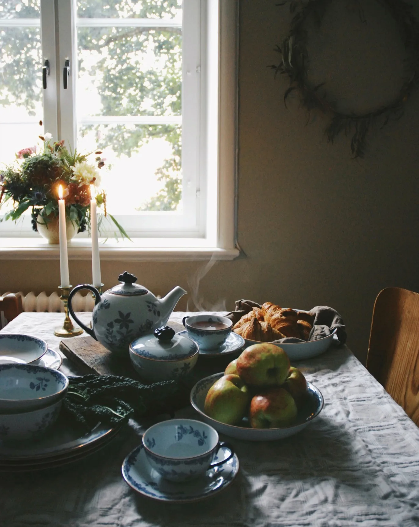 Ostindia kopje met schotel 16 cl cadeauverpakking, Blauw-wit Rörstrand