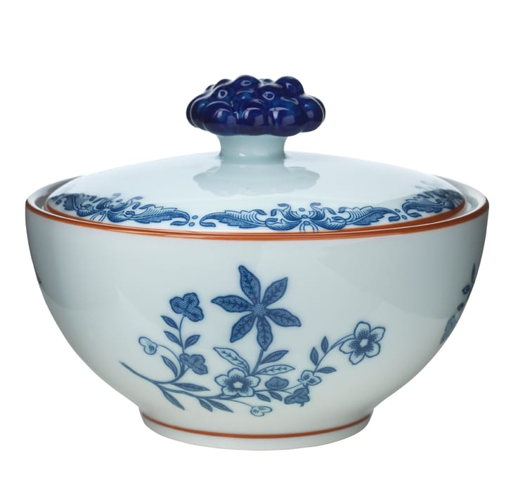 Ostindia schaal met deksel 35 cl cadeauverpakking - Blauw-wit - Rörstrand