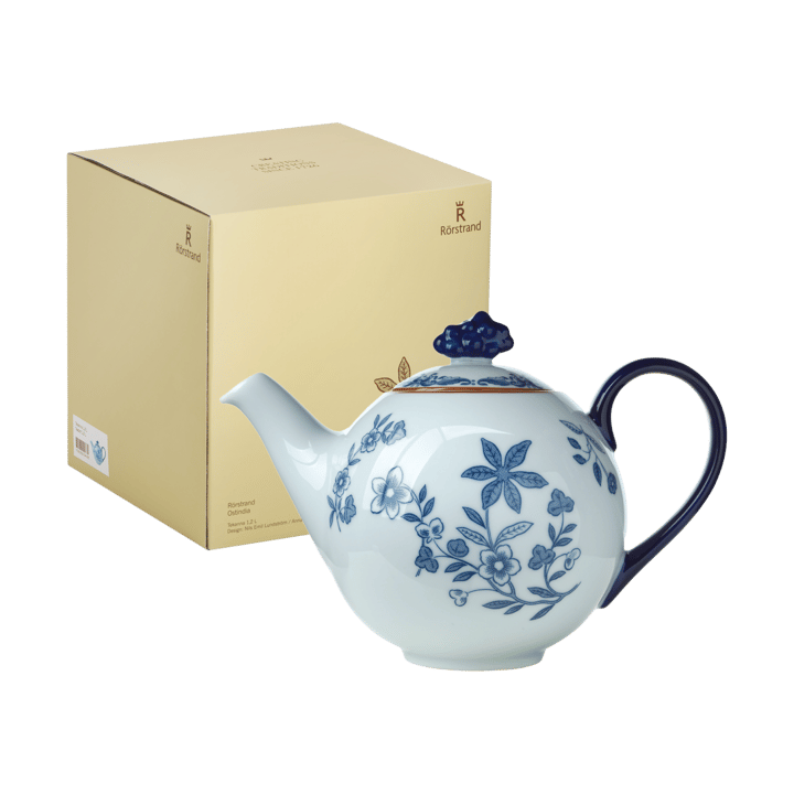 Ostindia theepot 1,2 l cadeauverpakking, Blauw-wit Rörstrand