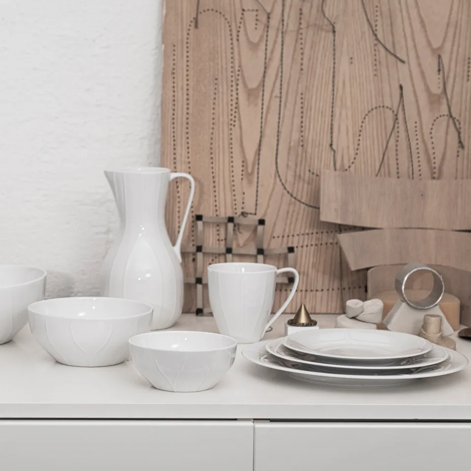 Pli Blanc bord 21 cm, Wit Rörstrand