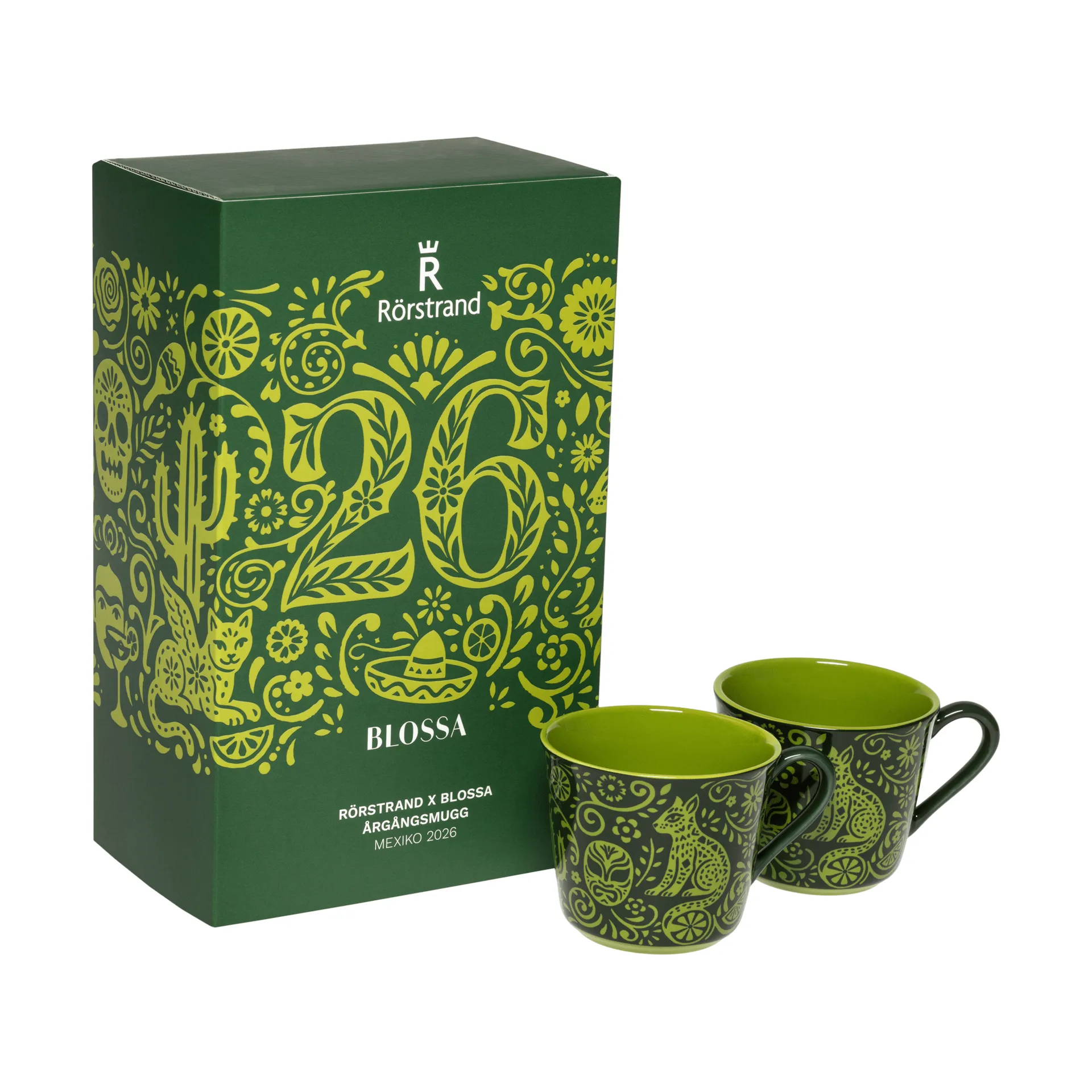 Rörstrand Blossa kopje, Groen, 14 cl, 2-pack Rörstrand