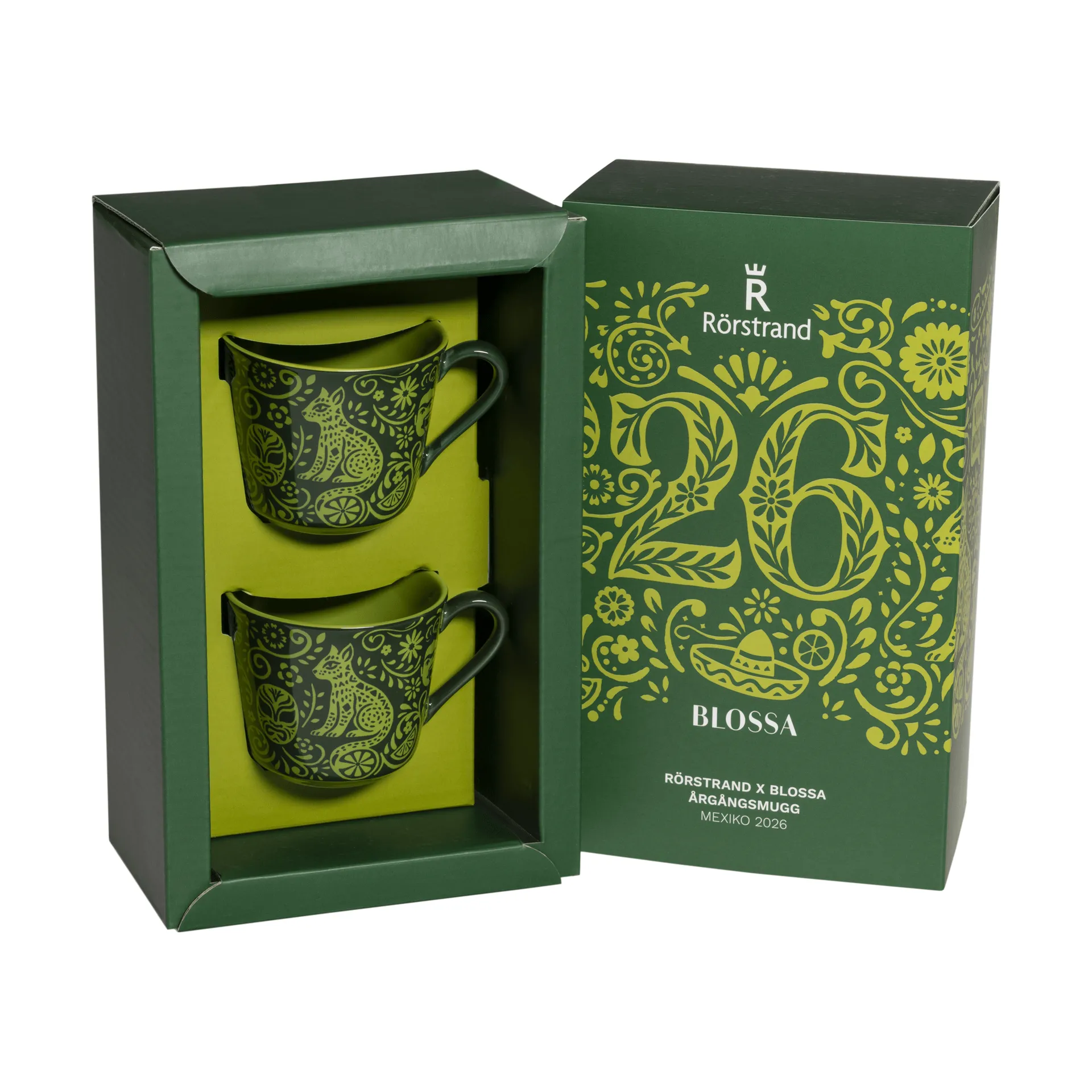 Rörstrand Blossa kopje, Groen, 14 cl, 2-pack Rörstrand