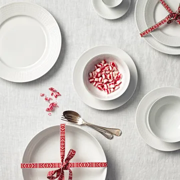 Swedish Grace bord Ø 21 cm, 6-pack snow (wit) - Rörstrand