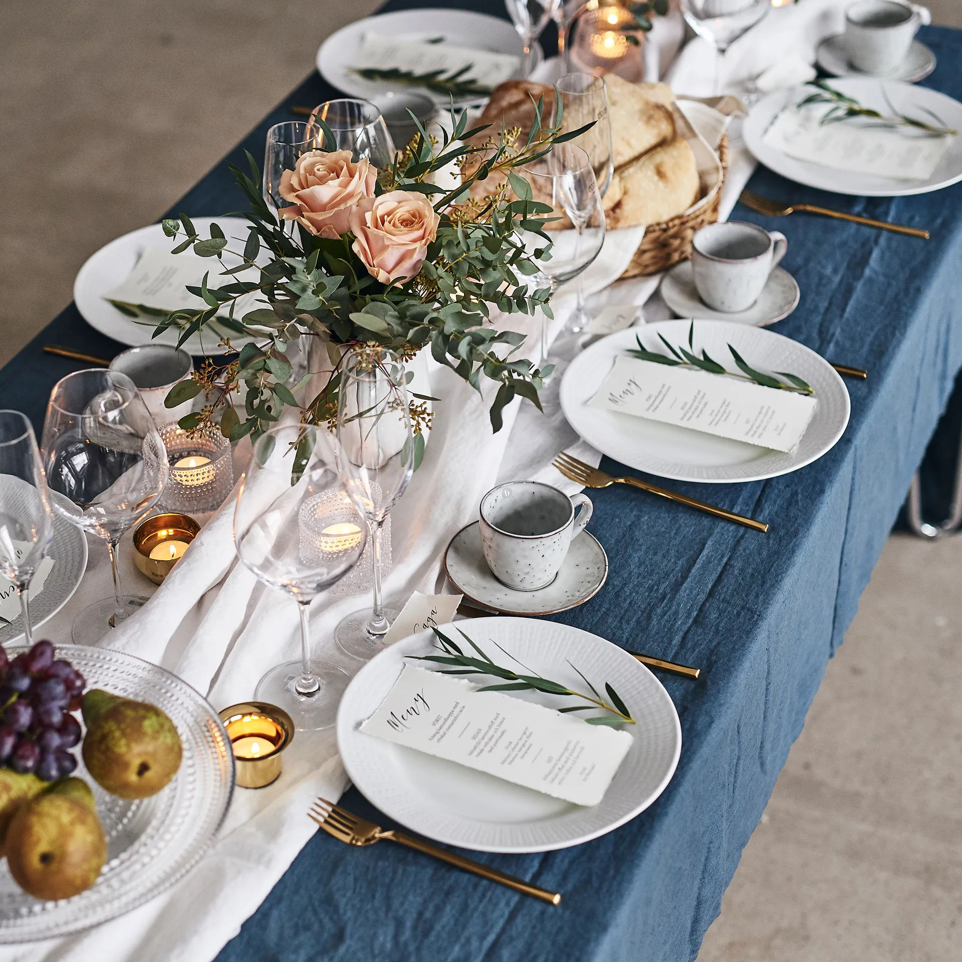 Swedish Grace bord Ø 21 cm, 6-pack snow (wit) Rörstrand