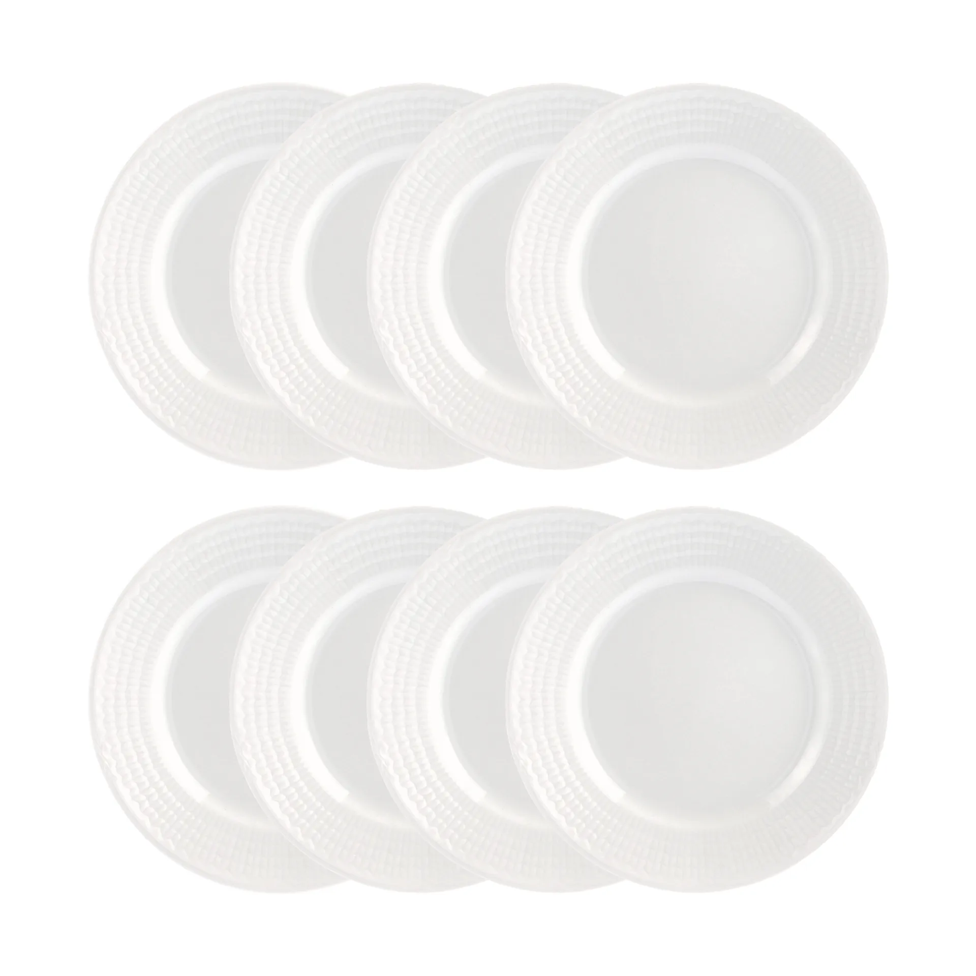 Swedish Grace bord Ø21 cm 8-pack - Sneeuw (wit),  Rörstrand