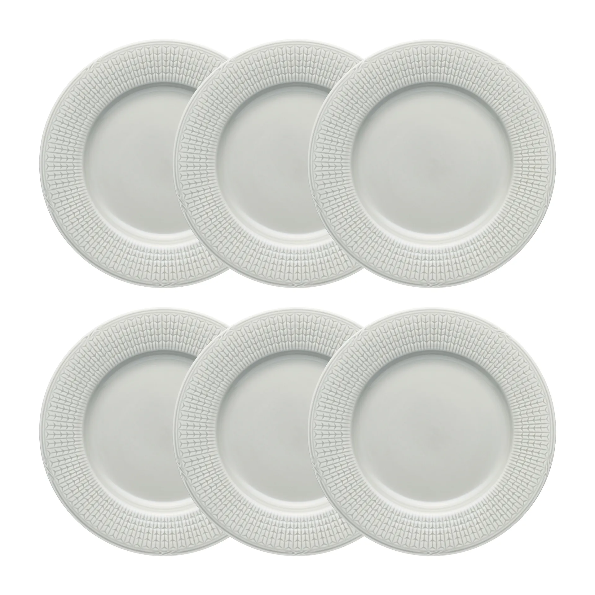 Swedish Grace bord Ø24 cm 6-pack Dimma (grijs),  Rörstrand