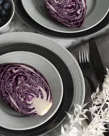 Swedish Grace bord Ø24 cm 6-pack Dimma (grijs) - Rörstrand