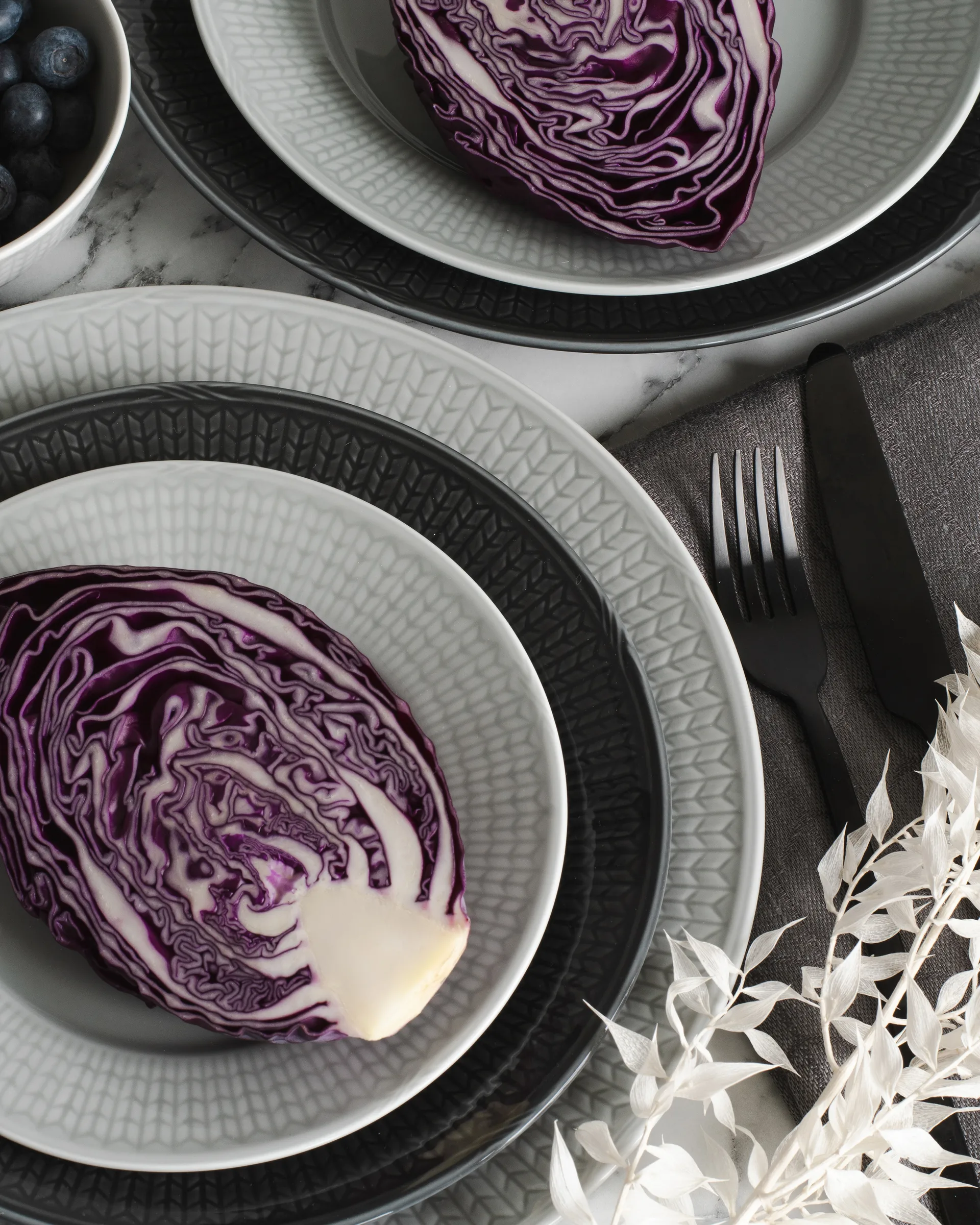 Swedish Grace bord Ø24 cm 6-pack Dimma (grijs) Rörstrand