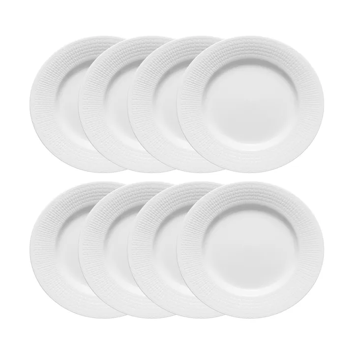 Swedish Grace bord Ø24 cm 8-pack - Sneeuw (wit) - Rörstrand