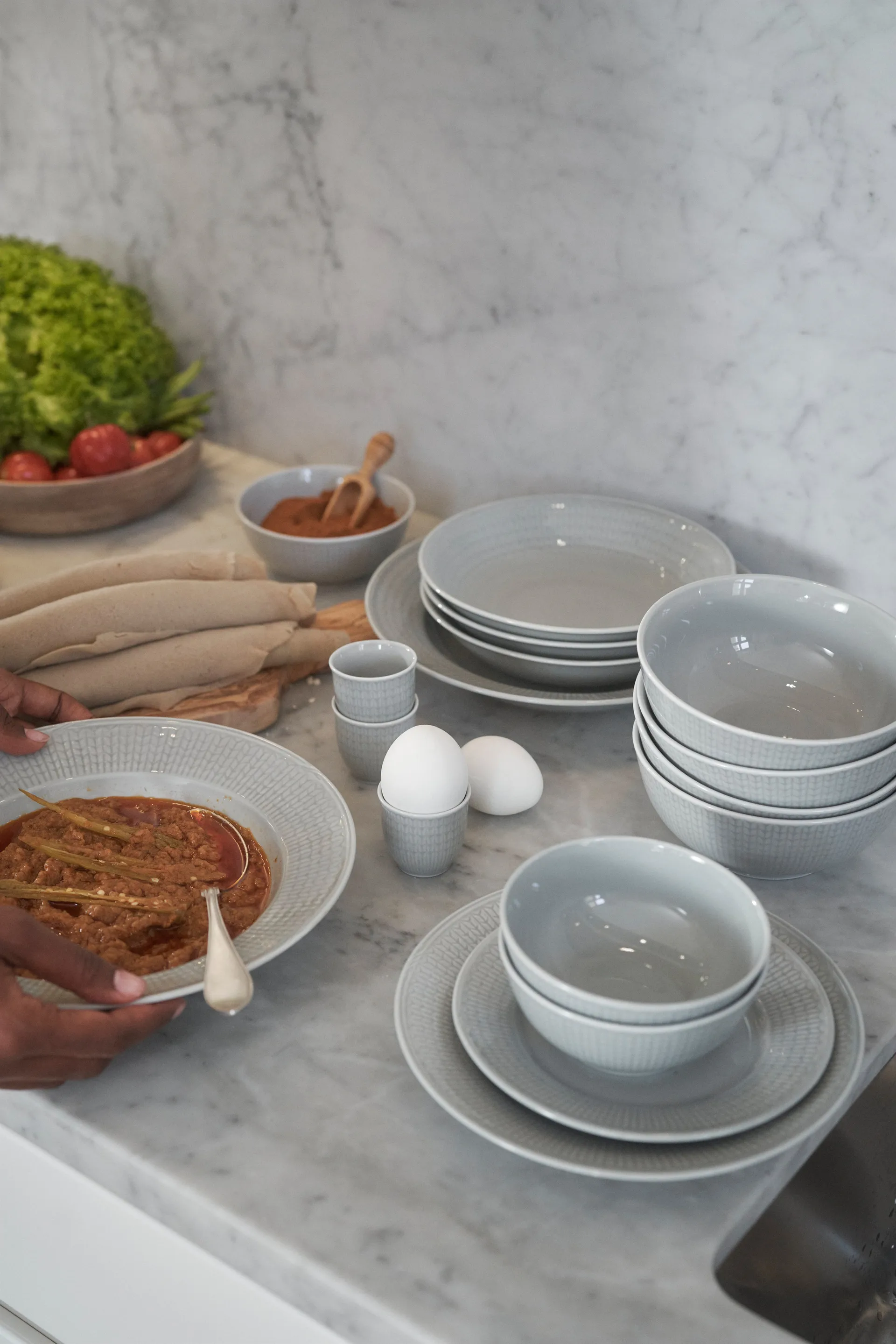 Swedish Grace bord Ø 27 cm 6-pack Dimma (grijs) Rörstrand