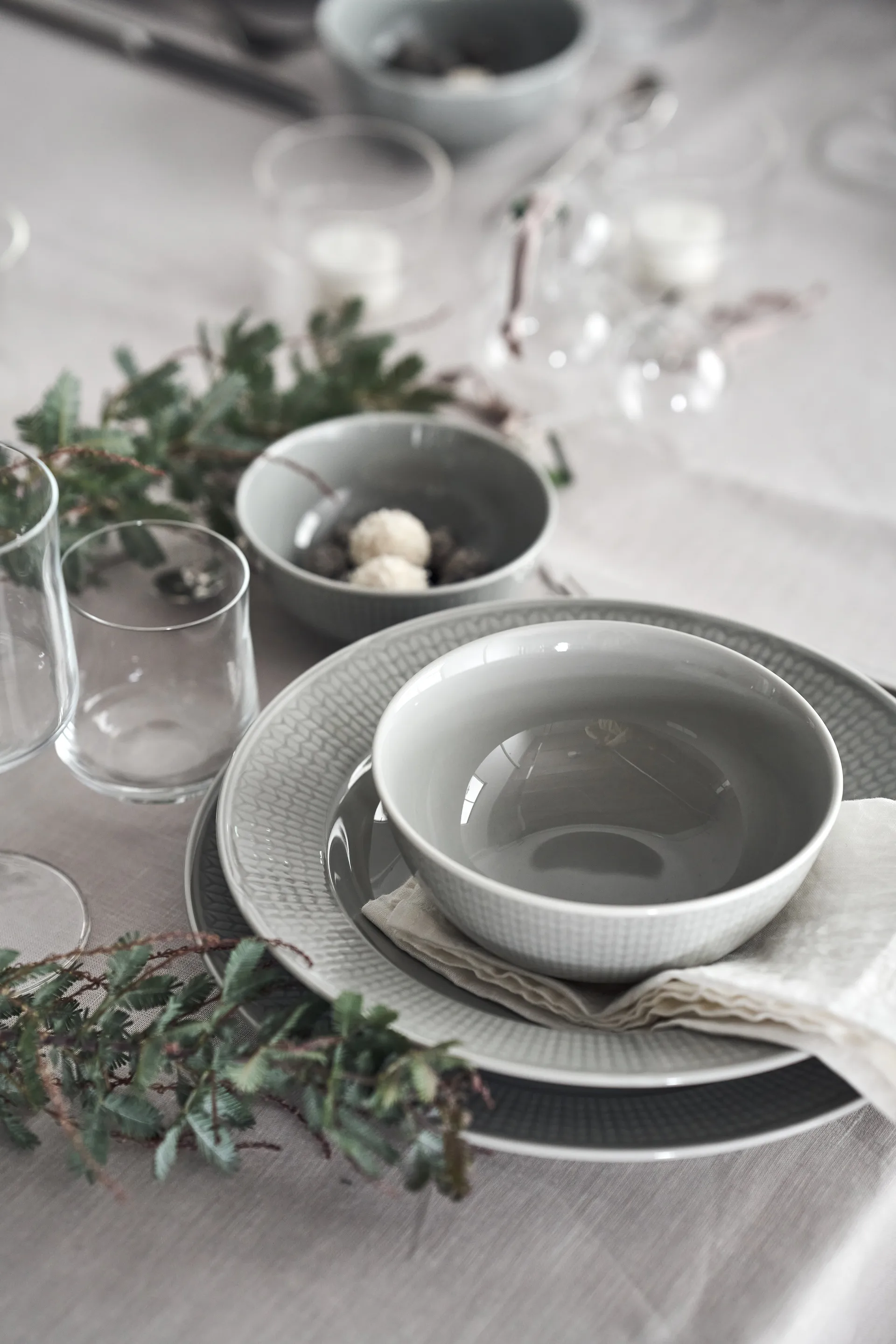 Swedish Grace bord Ø 27 cm 6-pack Dimma (grijs) Rörstrand