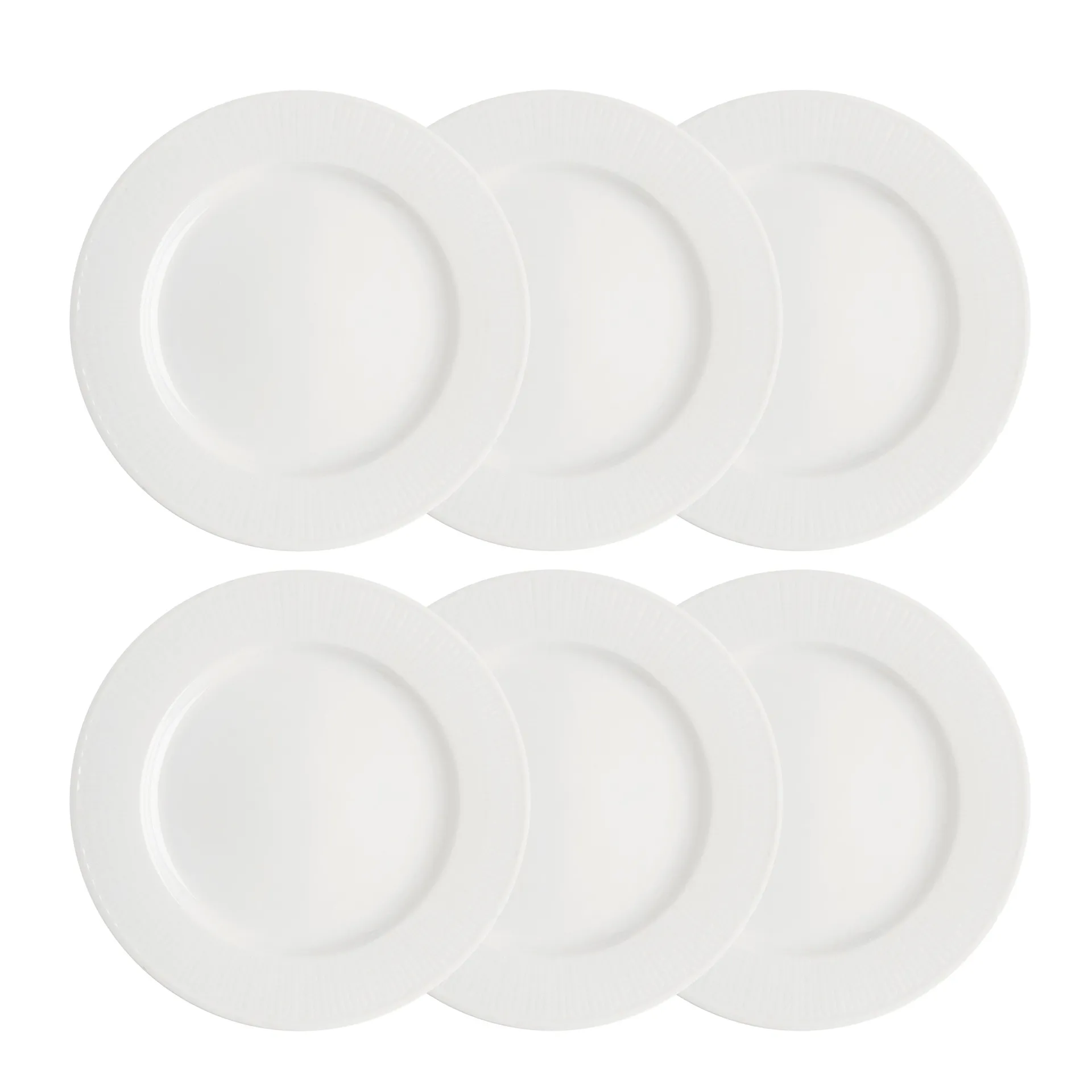 Swedish Grace bord 27 cm 6-pack snow (wit) Rörstrand
