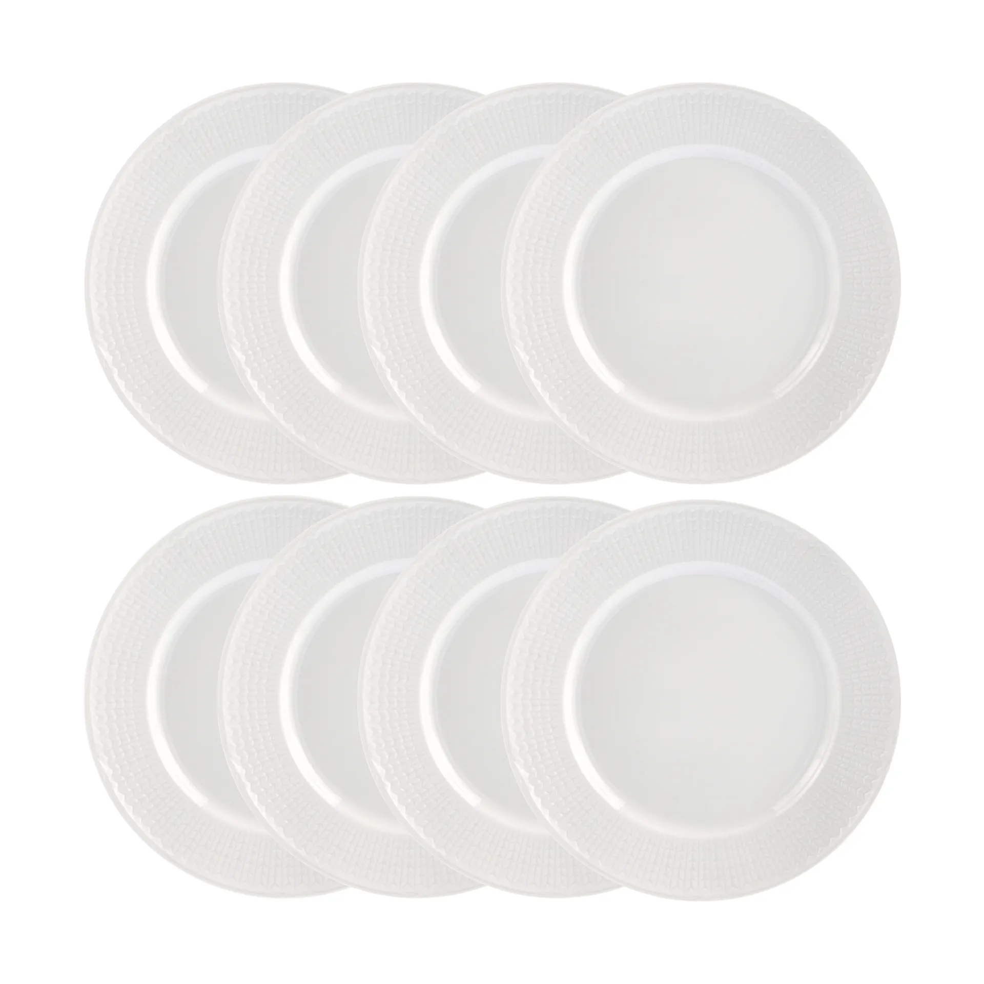 Swedish Grace bord Ø27 cm 8-pack - Sneeuw (wit),  Rörstrand