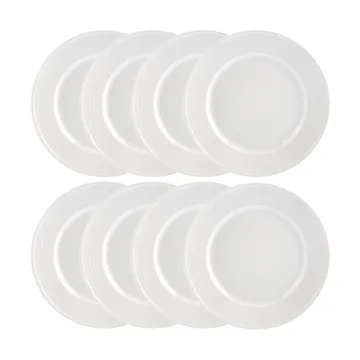 Swedish Grace bord Ø27 cm 8-pack - Sneeuw (wit) - Rörstrand