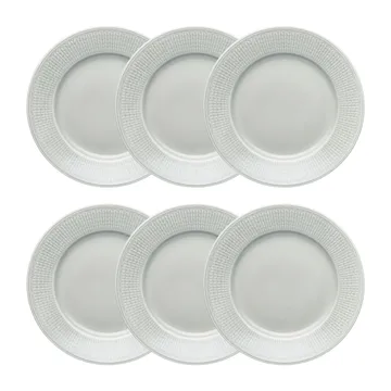 Swedish Grace bord klein Ø 21 cm 6-pack Dimma (grijs) - Rörstrand