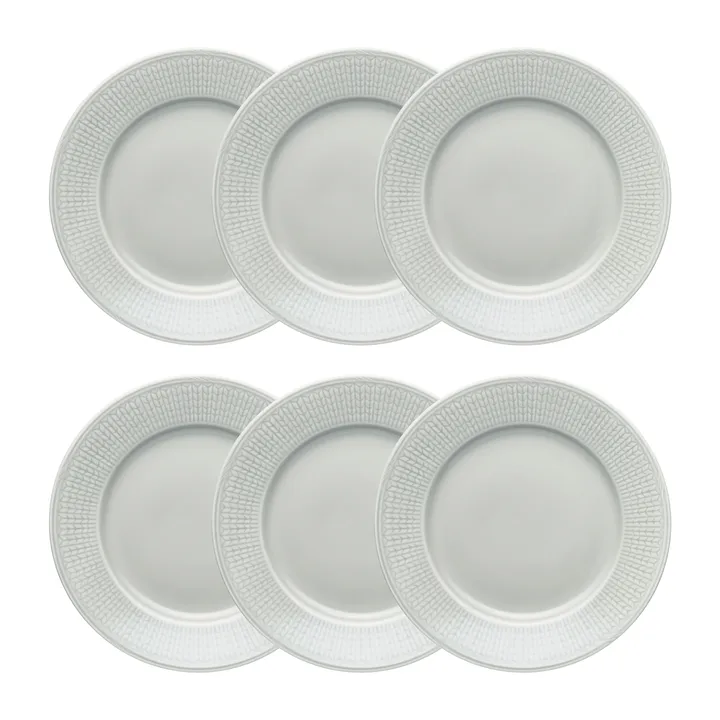 Swedish Grace bord klein Ø 21 cm 6-pack Dimma (grijs) - Rörstrand