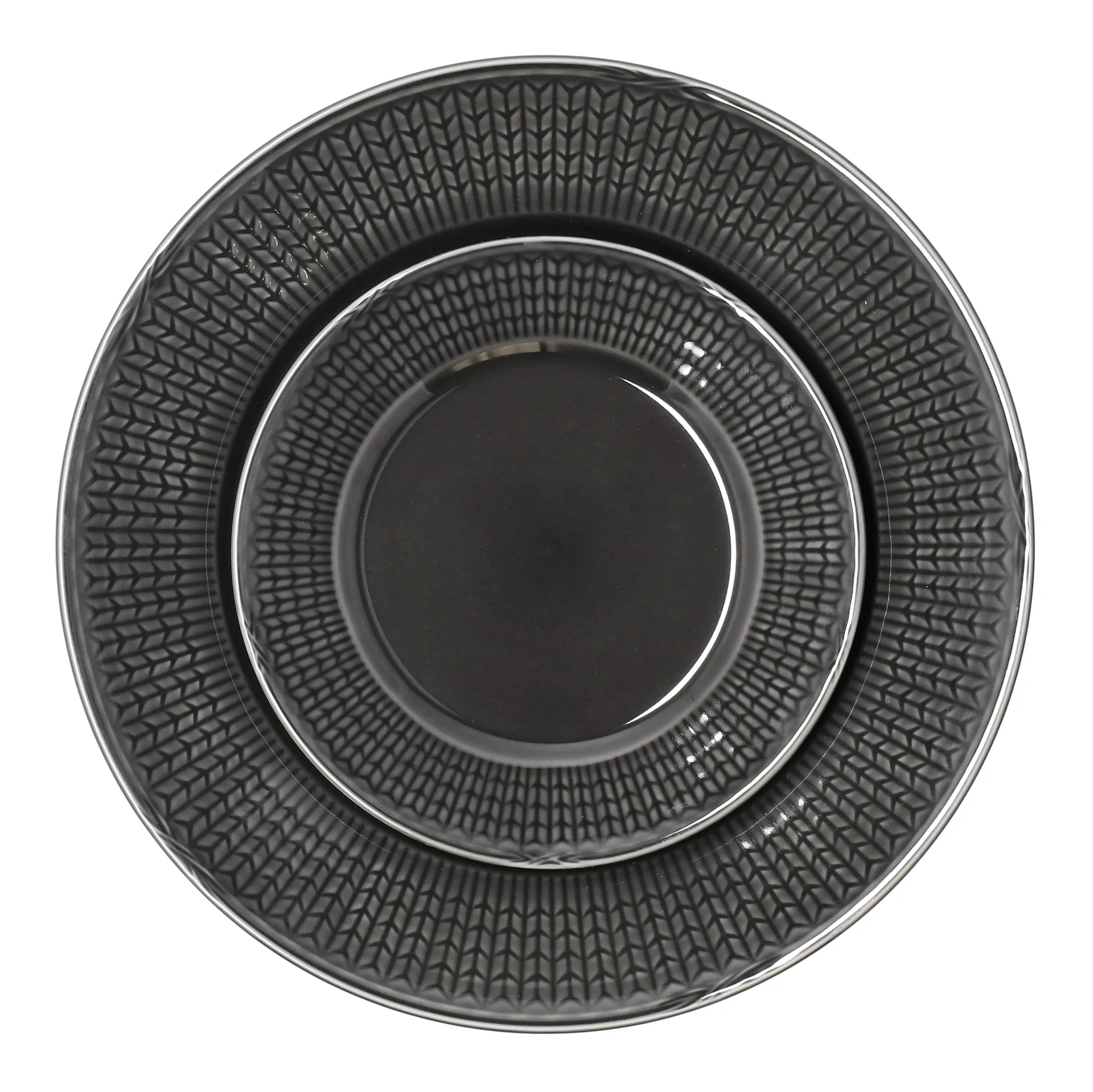 Swedish Grace bord klein Ø21 cm, stone (donker grijs) Rörstrand