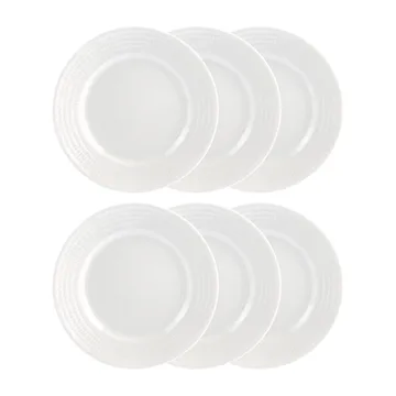 Swedish Grace dessertbord Ø 17 cm, 6-pack snow (wit) - Rörstrand