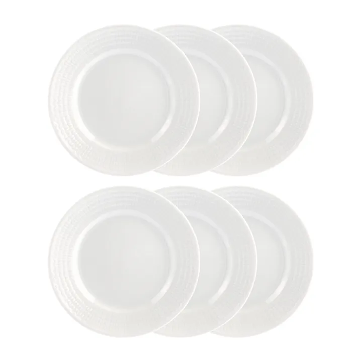 Swedish Grace dessertbord Ø 17 cm, 6-pack snow (wit) - Rörstrand