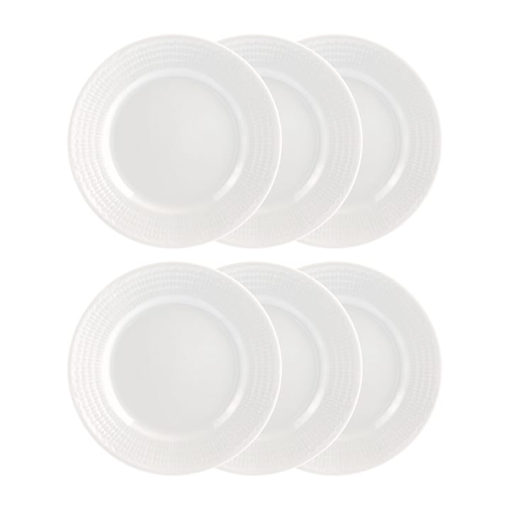 Swedish Grace dessertbord Ø 17 cm, 6-pack snow (wit) - undefined - Rörstrand