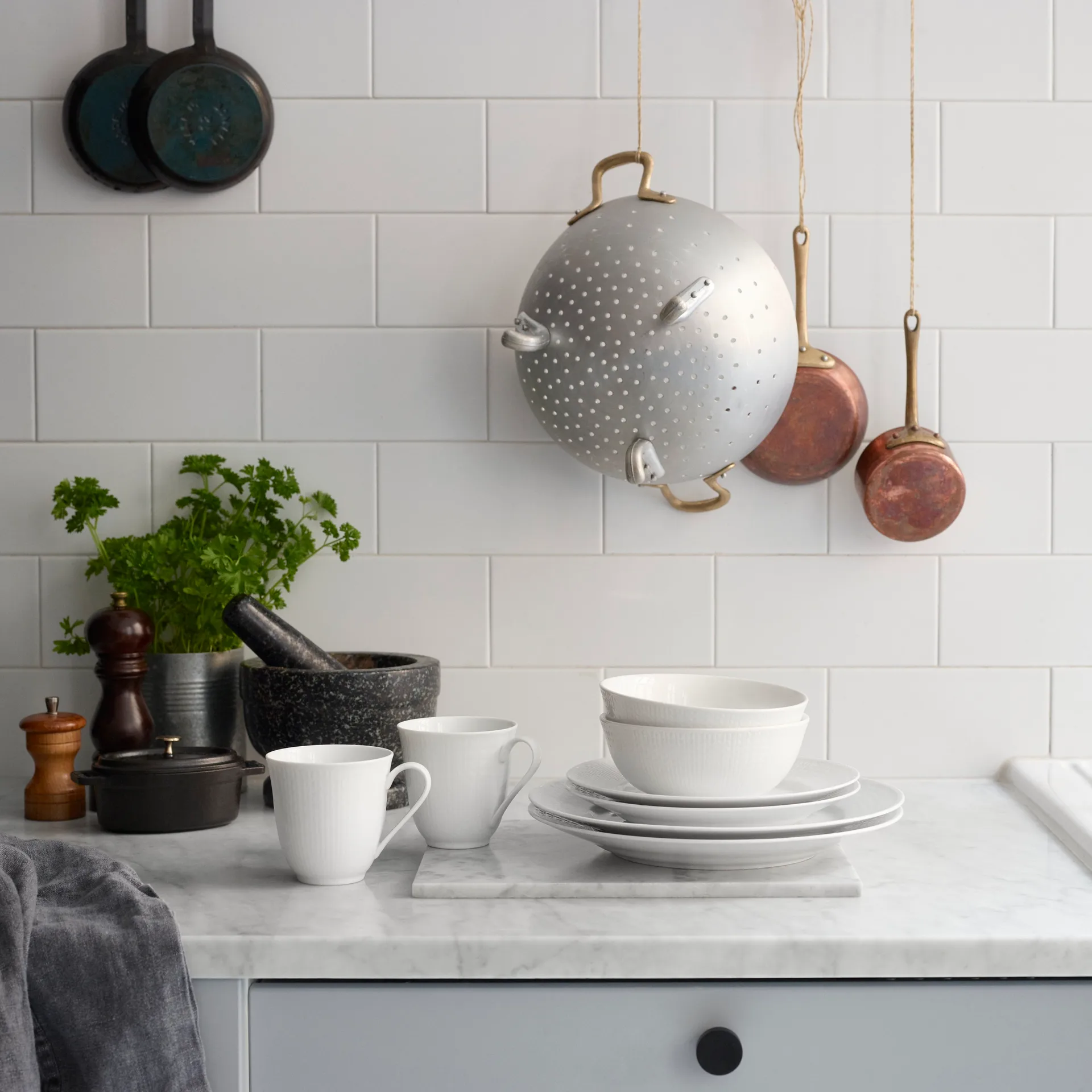 Swedish Grace dessertbord Ø 17 cm, 6-pack snow (wit) Rörstrand