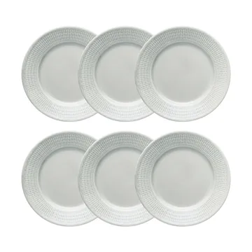 Swedish Grace dessertbord 6-pack Dimma (grijs) - Rörstrand