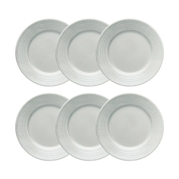 Swedish Grace dessertbord 6-pack Dimma (grijs) - Rörstrand