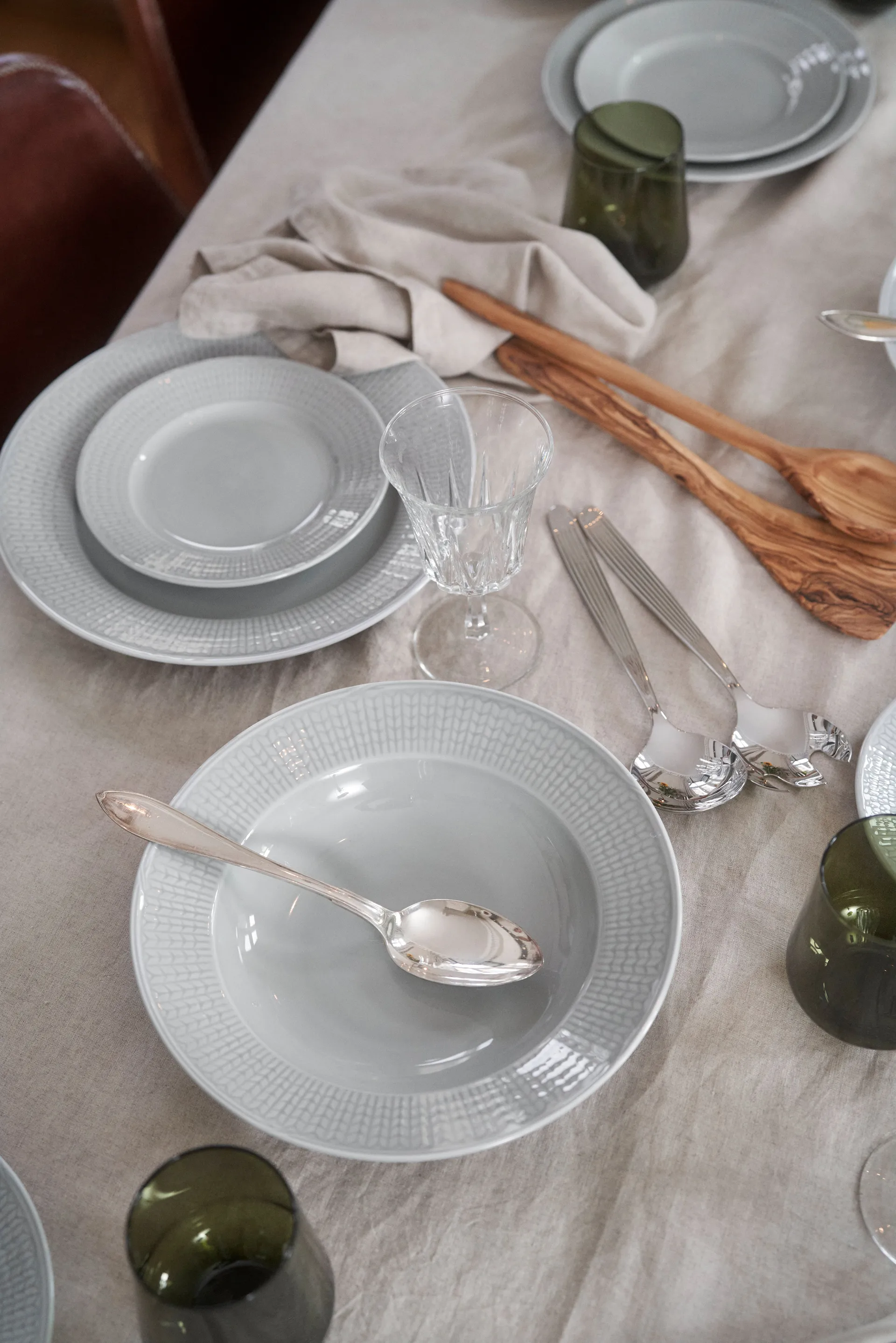 Swedish Grace dessertbord 6-pack Dimma (grijs),  Rörstrand