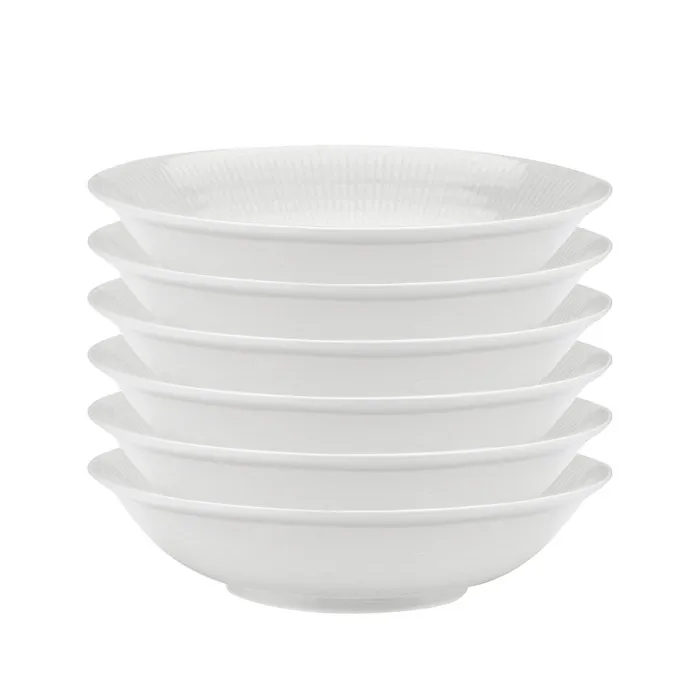 Swedish Grace diep bord Ø 19 cm, 6-pack snow (wit),  Rörstrand