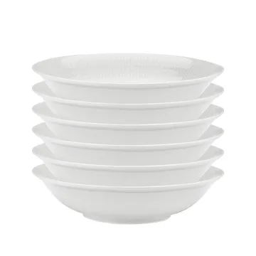 Swedish Grace diep bord Ø 19 cm, 6-pack snow (wit) - Rörstrand