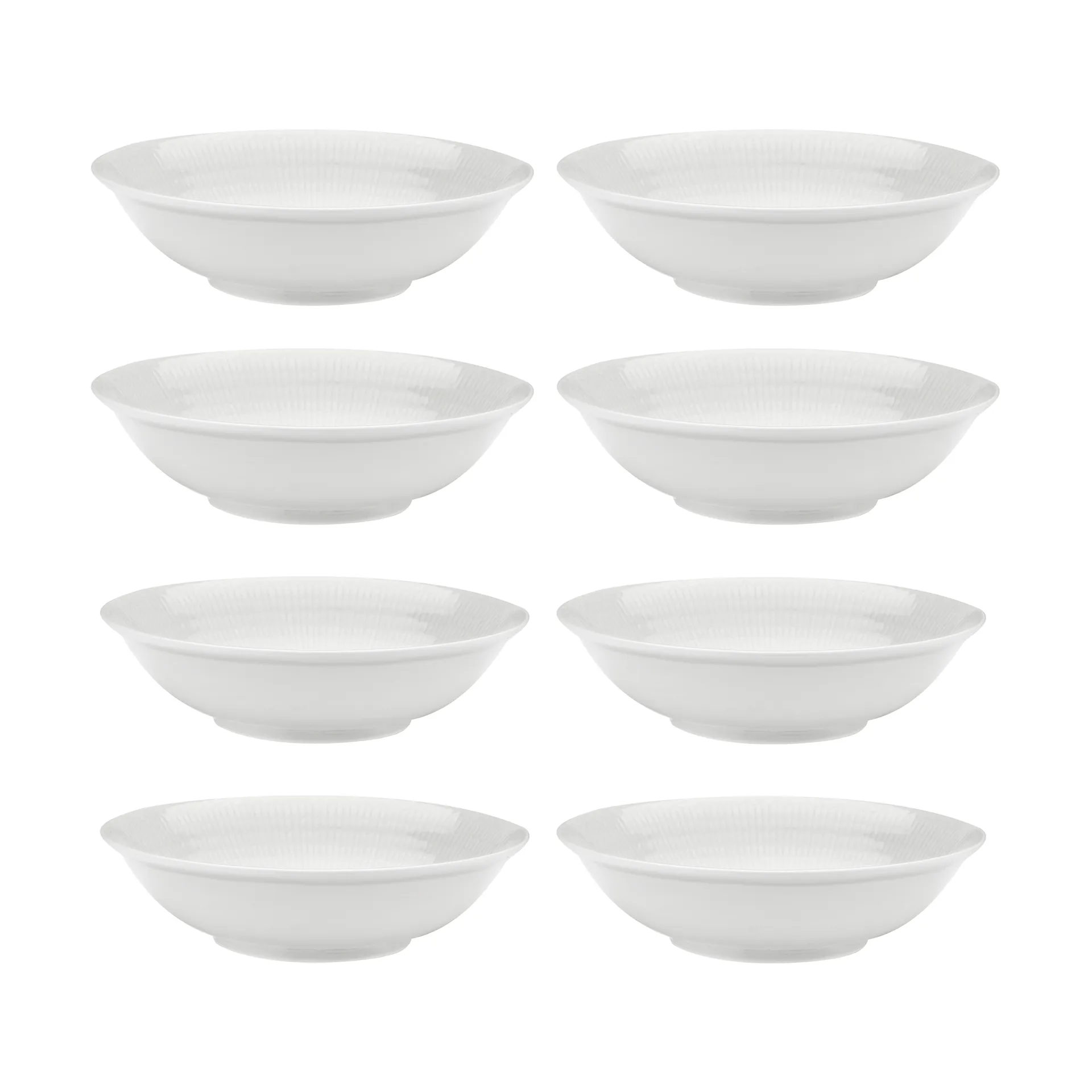 Swedish Grace diep bord Ø19 cm 8-pack - Sneeuw (wit) Rörstrand
