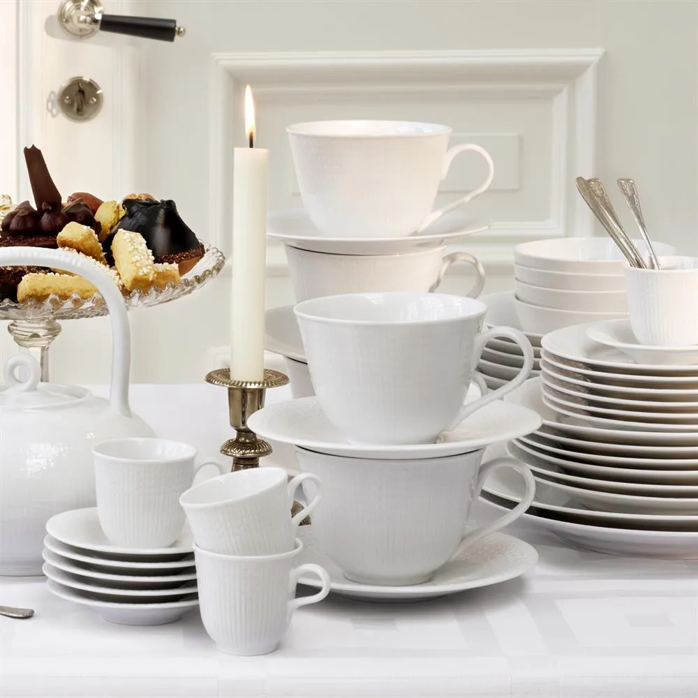 Swedish Grace diep bord Ø19 cm, snow (wit) Rörstrand