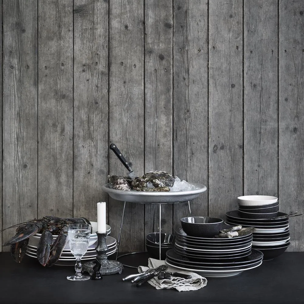 Swedish Grace diep bord Ø19 cm, stone (donker grijs) Rörstrand