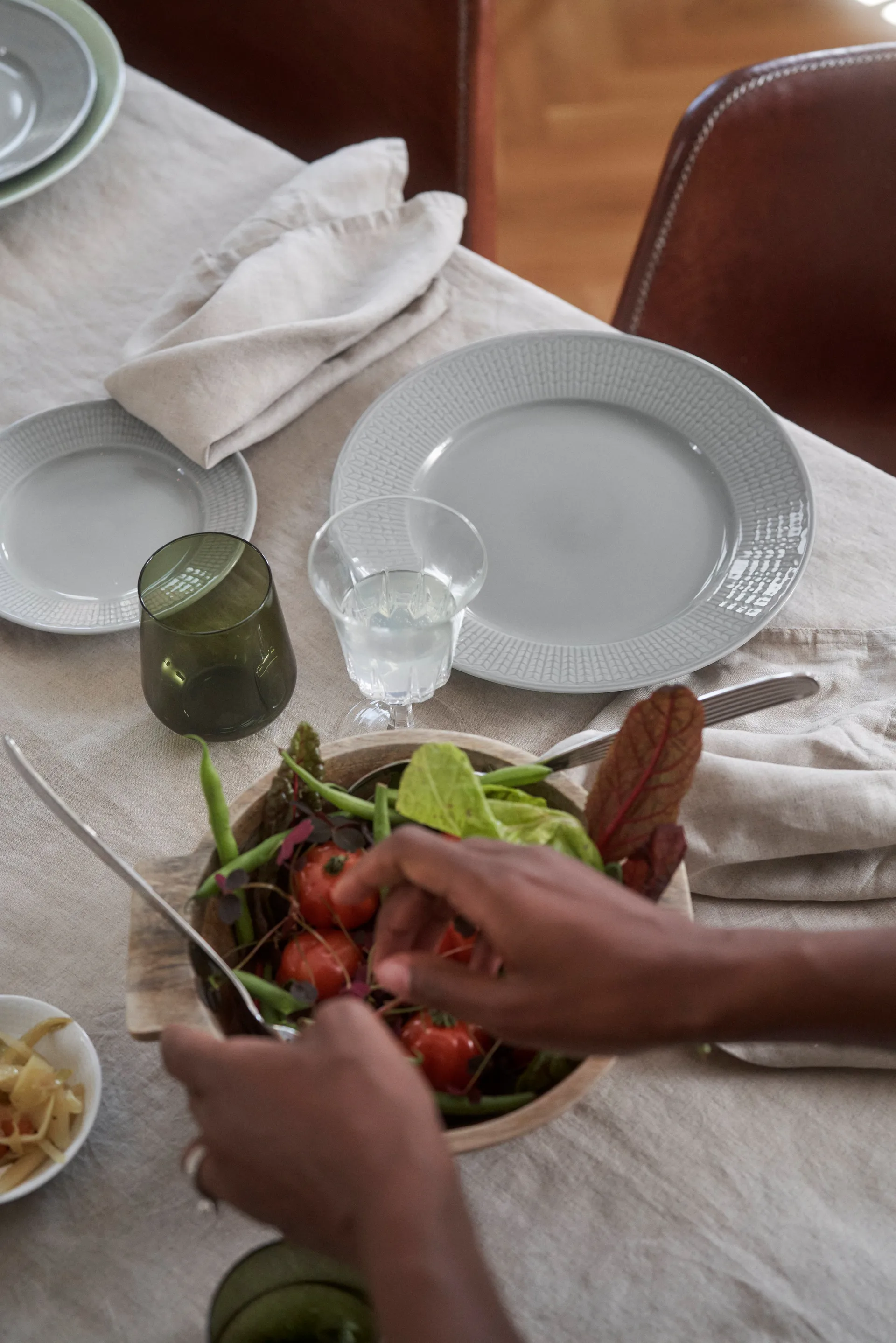 Swedish Grace diep bord 25 cm 6-pack Dimma(grijs),  Rörstrand