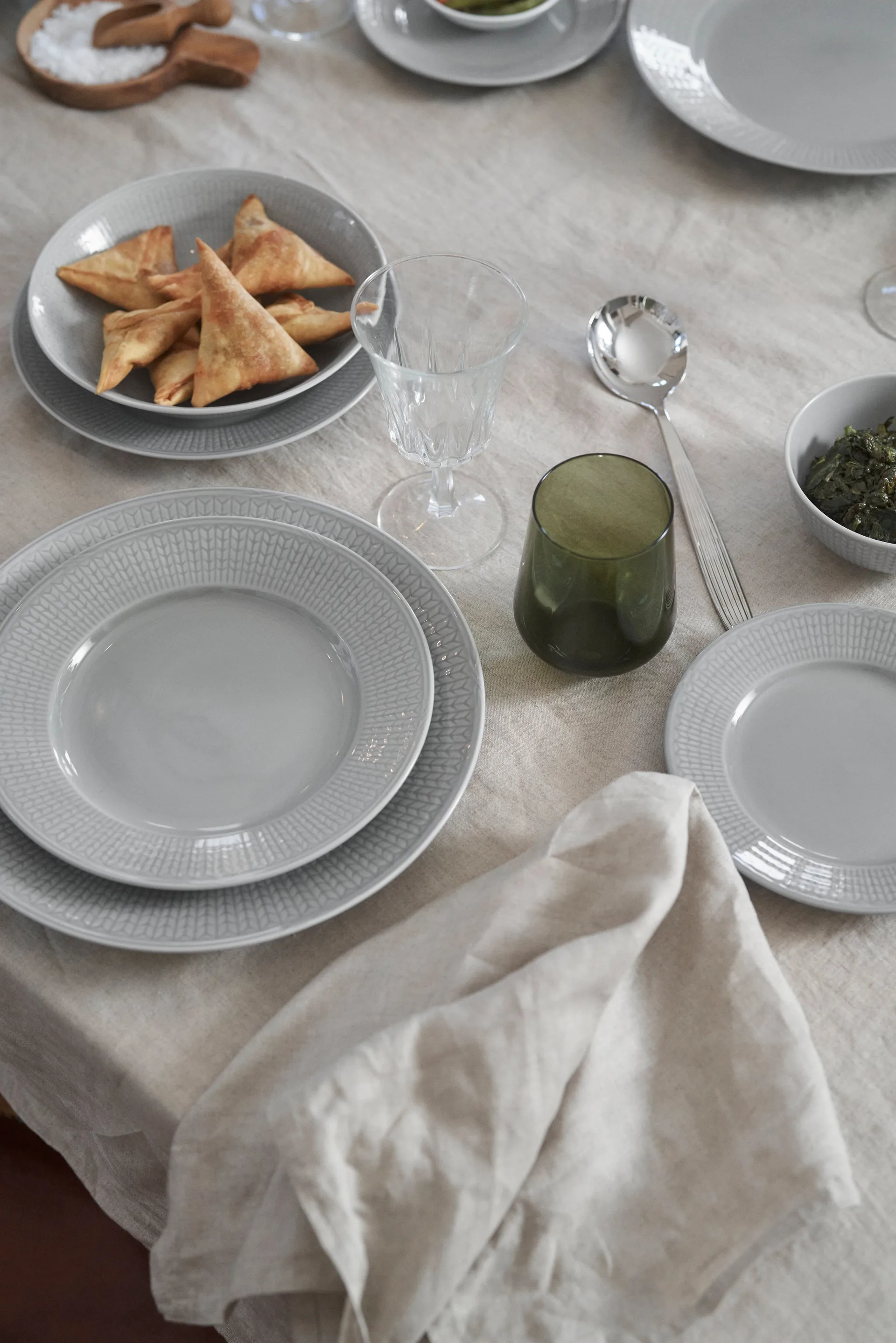 Swedish Grace diep bord 25 cm 6-pack Dimma(grijs),  Rörstrand