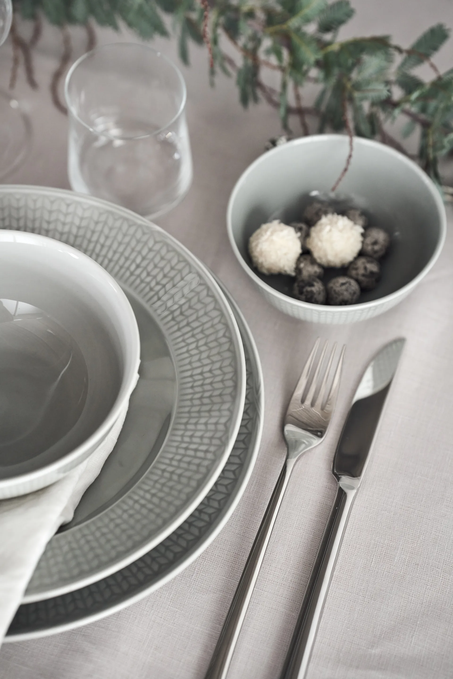 Swedish Grace diep bord 25 cm 6-pack Dimma(grijs),  Rörstrand