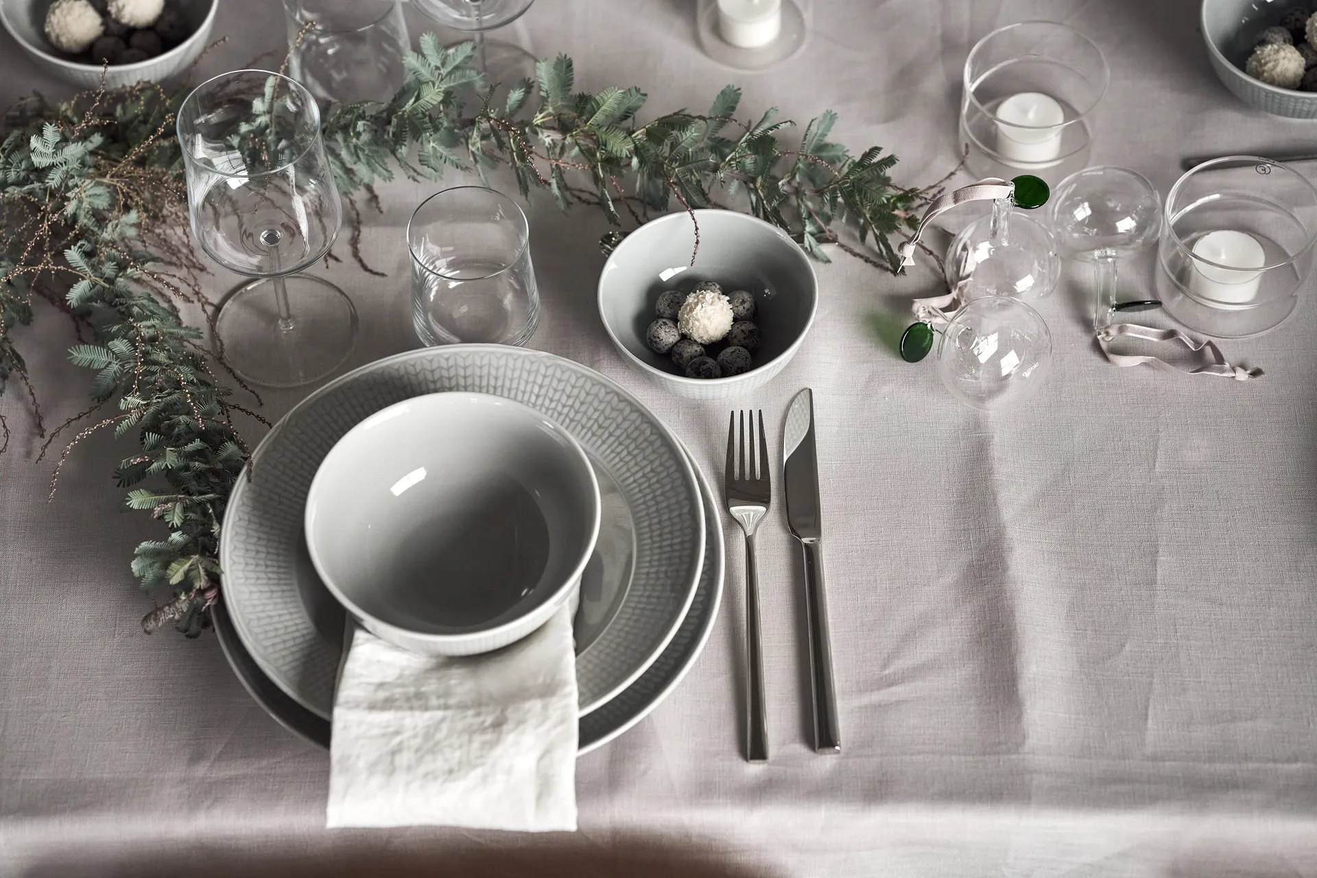 Swedish Grace diep bord 25 cm 6-pack Dimma(grijs),  Rörstrand