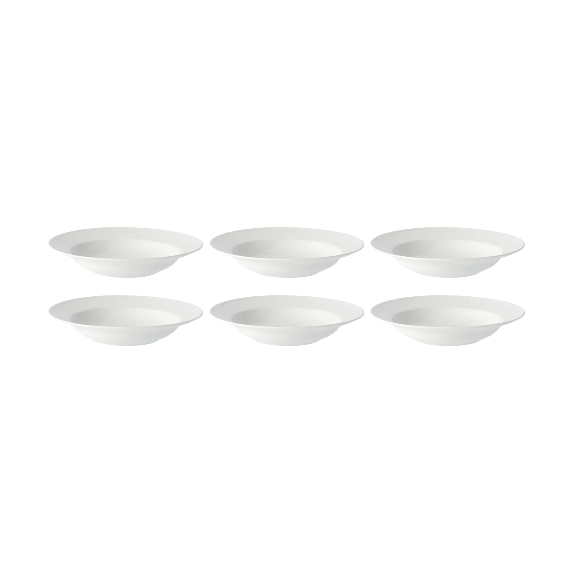 Swedish Grace diep bord Ø 25 cm, 6-pack snow (wit),  Rörstrand