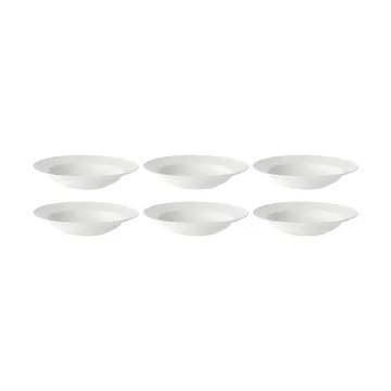 Swedish Grace diep bord Ø 25 cm, 6-pack snow (wit) - Rörstrand