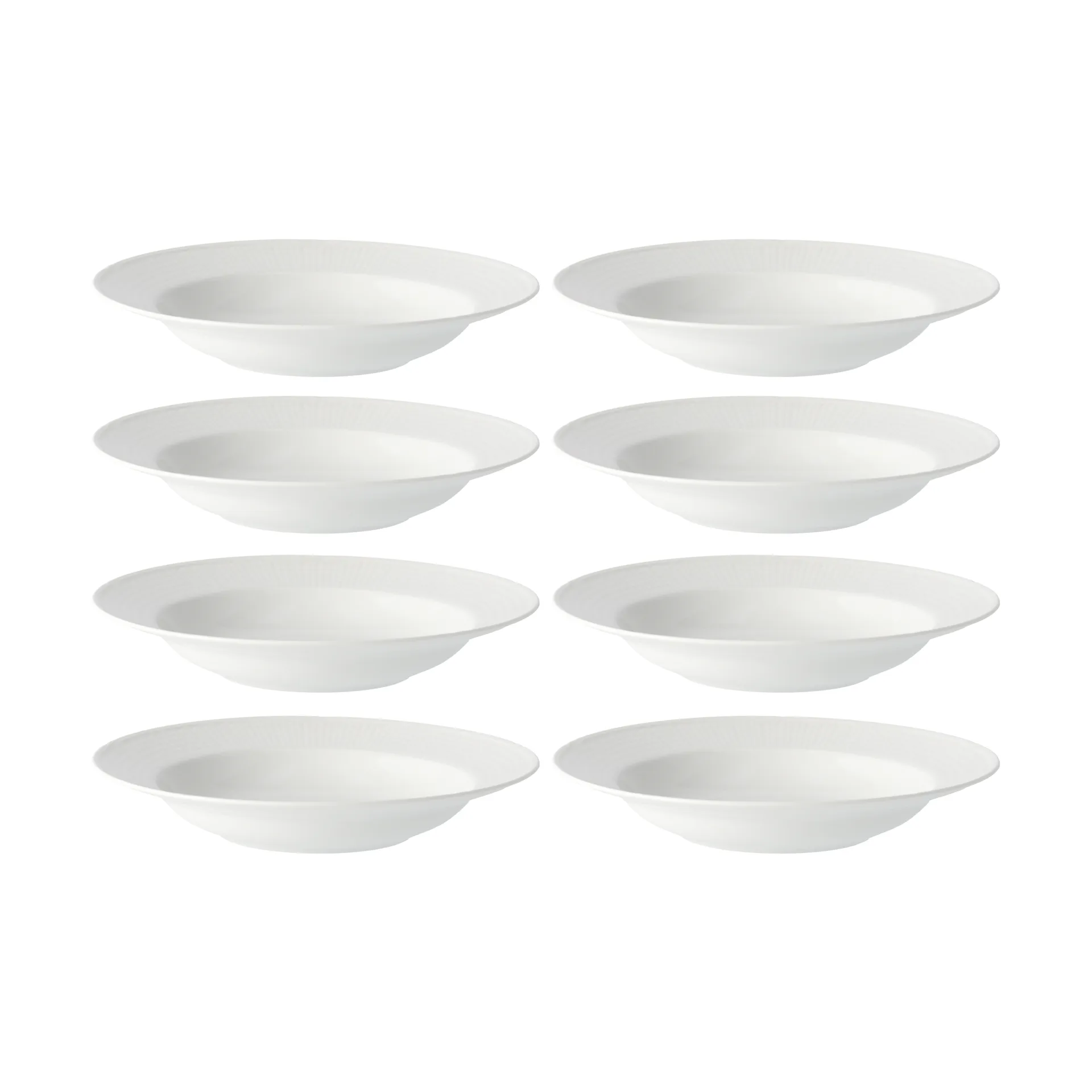 Swedish Grace diep bord Ø25 cm 8-pack - Sneeuw (wit),  Rörstrand