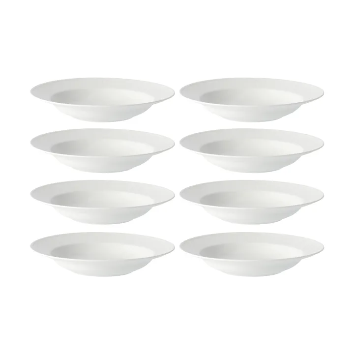 Swedish Grace diep bord Ø25 cm 8-pack - Sneeuw (wit) - undefined - Rörstrand