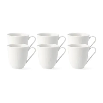 Swedish Grace mok 30 cl, 6-pack snow (wit) - Rörstrand