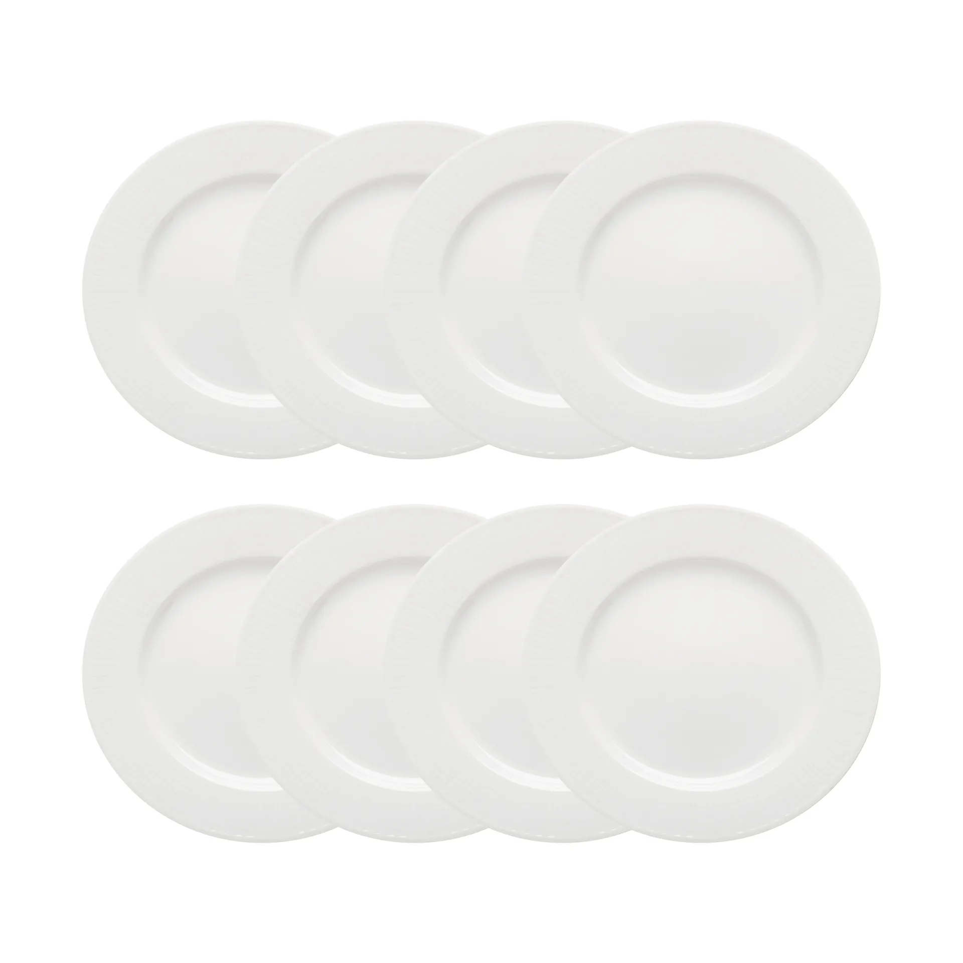 Swedish Grace ontbijtbordje Ø17 cm 8-pack - Sneeuw (wit),  Rörstrand