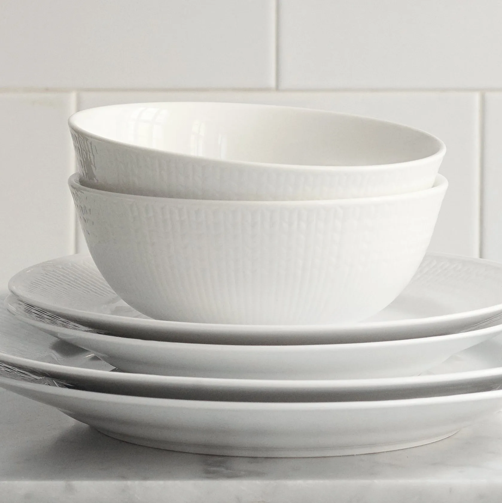 Swedish Grace schaal groot, snow (wit) Rörstrand